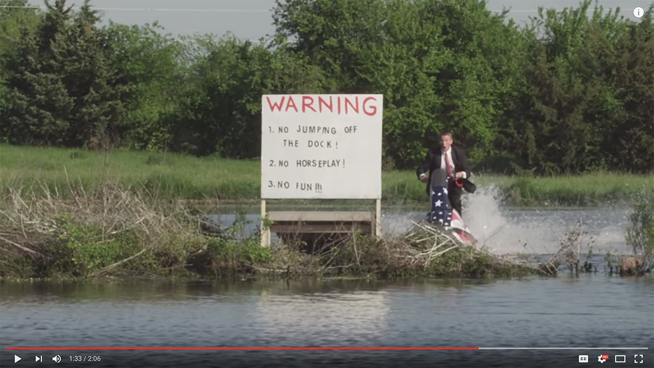 Texas Law Hawk's latest ad features bikinis, butts and a jet ski jump